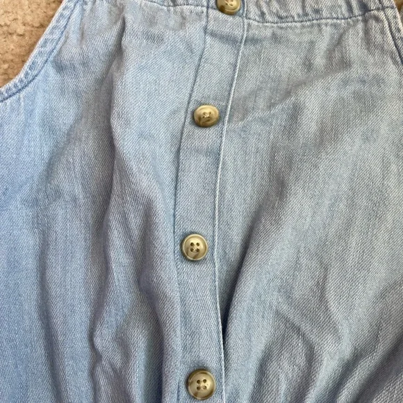 Old Navy Light Blue Button-Up Denim Romper - Picture 3 of 5